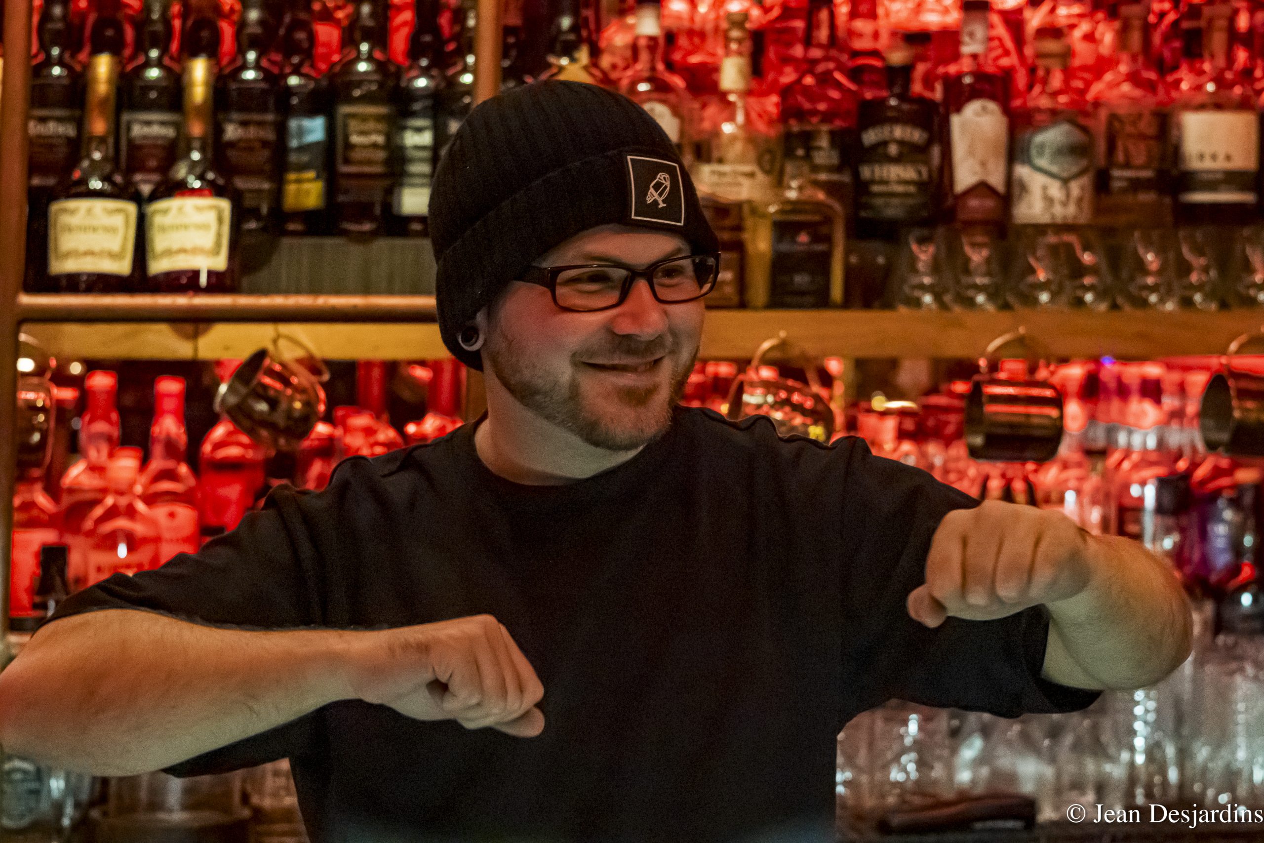 Guest bartender Marki Raymond from Nacarat bar Montreal at Bootlegger cocktail bar