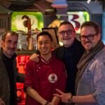 Bar Bootlegger cocktail Montreal - Guest bartender eddy Germain with Scotch whisky monkey shoulder