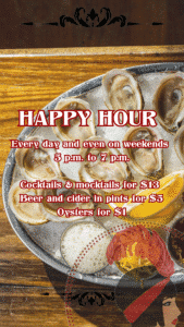 happy hour montreal cocktail bar oyster 1$ huitres 1$