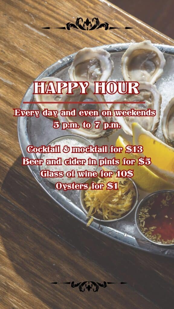 Happy Hour ENG Bootlegger Cocktail Bar Montreal