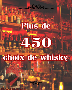 Collection de whisky au Bootlegger 