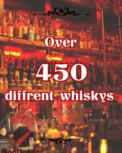 Whisky collection at Bootlegger 
